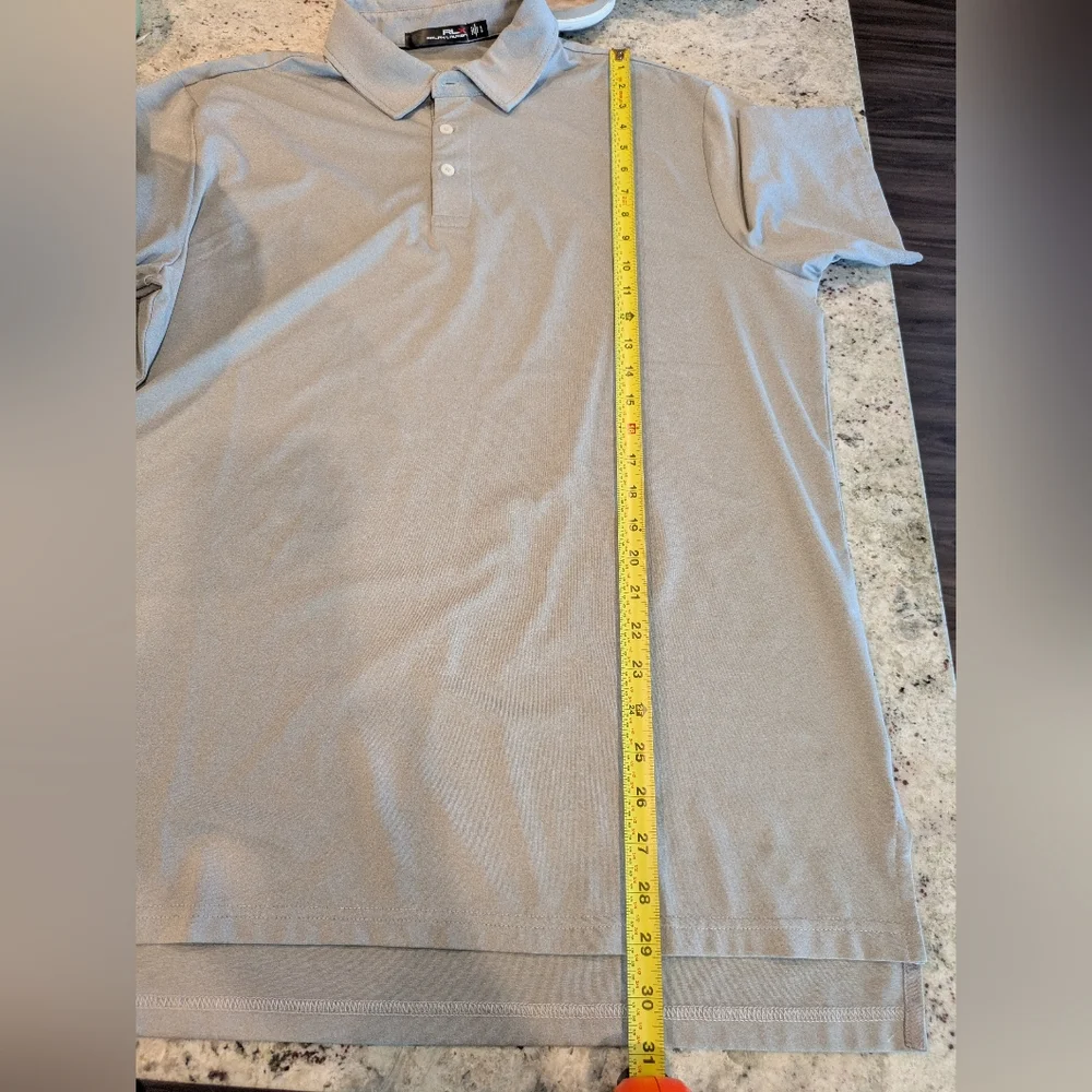 RLX Ralph Lauren Gray Performance Polo Shirt GT Moisture Wicking Golf